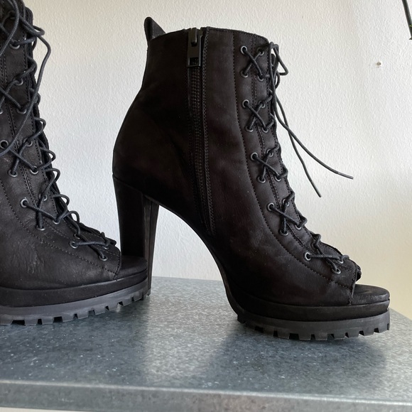 Allsaints Aars Heel Suede Lace up Boots BNIN SIZE 40/ 9.5 - Picture 3 of 5